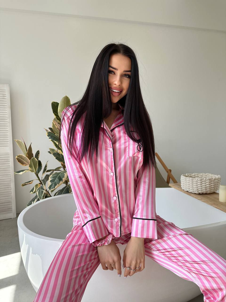 D5 | Luxury Printed Silk Pajama Set for Women Choice Wear