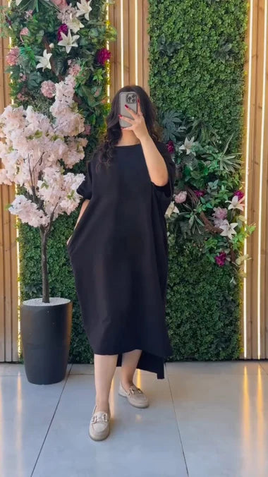 CW-460 Long Loose Plain Top Tee | Choice Wear