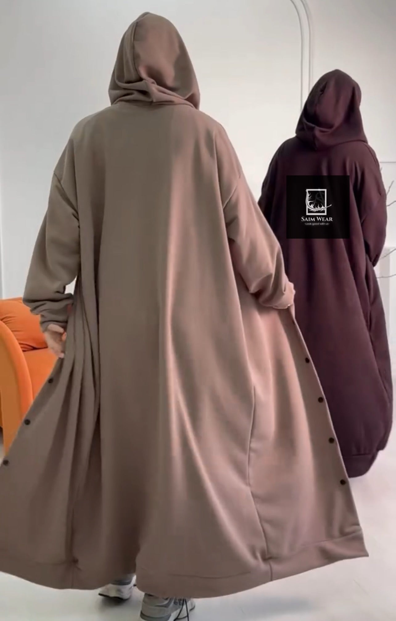 CW-510 Choicewear 2 Piece Drop Shoulder Long Button Winter Fleece Hoodie With Trouser Pant