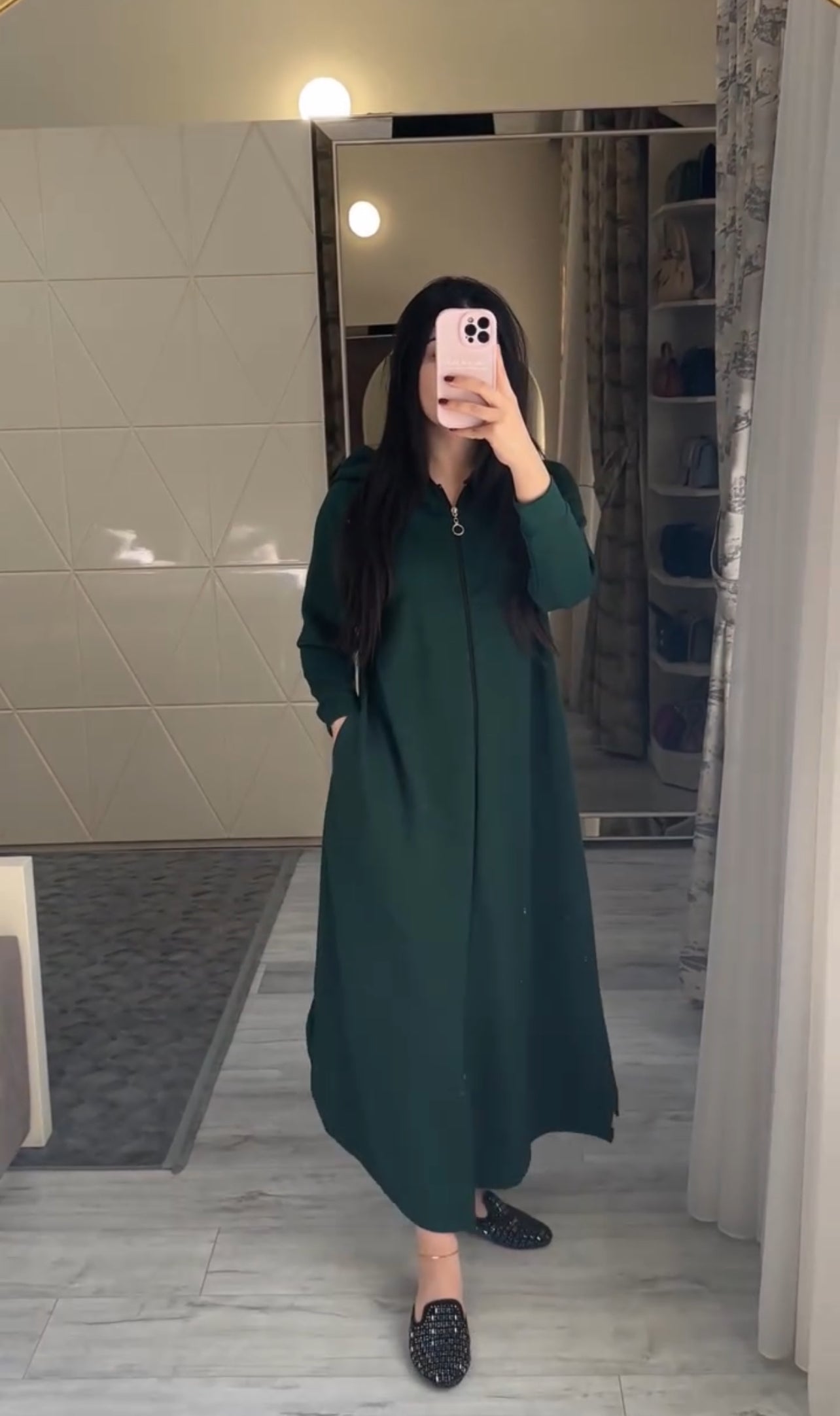 CW-517 Choice Wear Long Zipper Fleece Hoodie Top – Premium Winter Wear