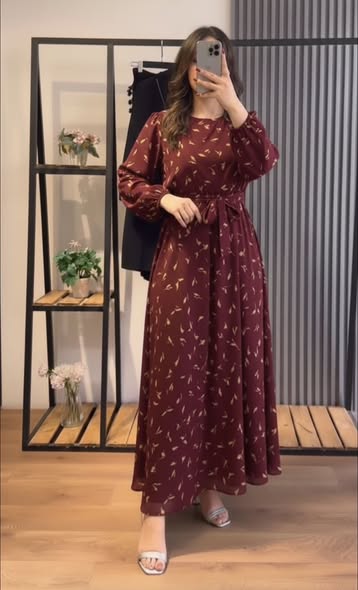 ChoiceWear Midnight Leaf Black Chiffon Maxi Dress