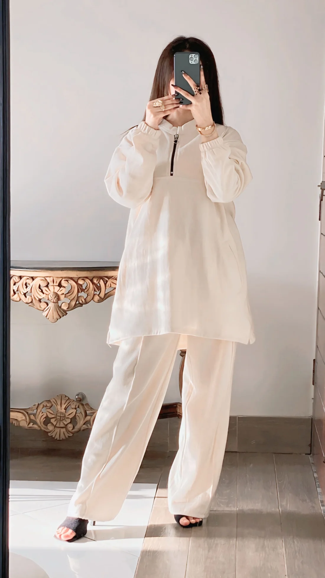 CW-322 Choice Wear Winter Side Pocket 2 Pcs Fleece Outfit – Soft Warm Tracksuit